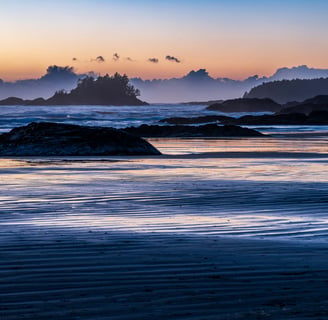 a group surf lesson at a beach near Tofino BC