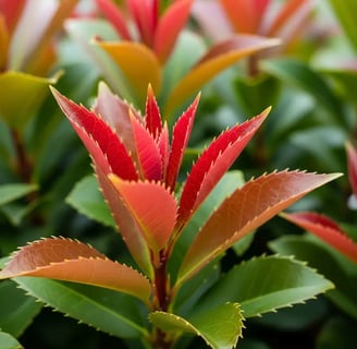 preciosas hojas aserradas de photinia vulcano en Majadahonda