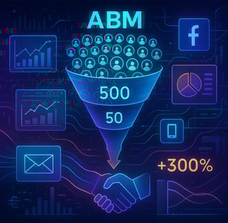 Target account list and campaign dashboard used in account-based marketing.