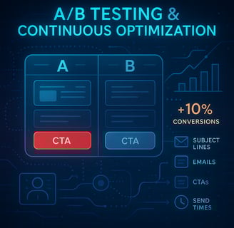 Side-by-side comparison of two landing page variations showing conversion uplift.