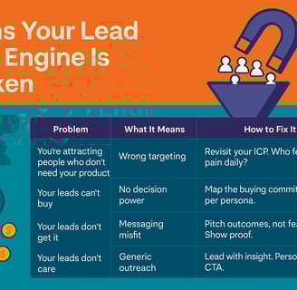 "Lead gen problems vs solutions in B2B"
