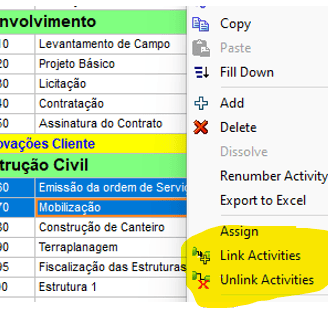 Unlink Activities