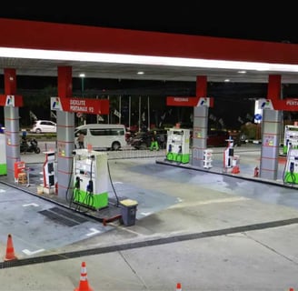 Imagem de um posto representando uma avaliação posto de gasolina.
