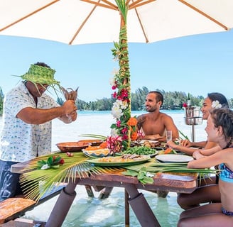 Lagoon side Restaurant Bora Bora 