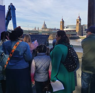 Family day out on the Travel Back to Tudor London Walk