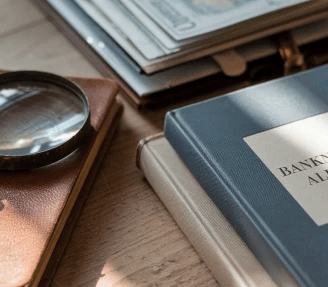Banknote Album and Magnifying Glass
