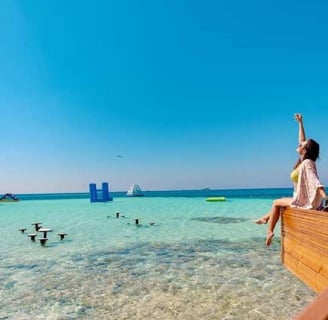 Snorkeling in crystal-clear waters at Giftun National Park, Red Sea