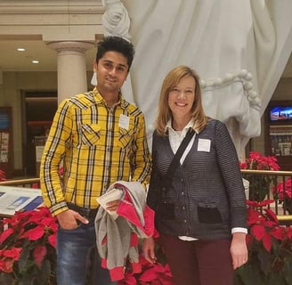 Our Founder Mohit Singh and an IFYE to the USA 2016 along with his host mom at Washington DC. USA