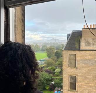 view from window in edinburgh, scotland