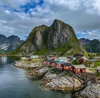 Hamnøy Lofoten view near fish and chips, coffee, and beer bar – Maritime Munchies