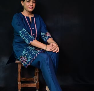 navy-blue-pure-cotton-floral-embroidered-co-ord-set-for-women-side