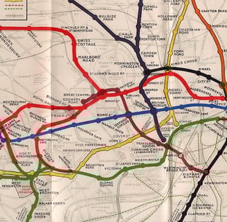 Old London Underground map