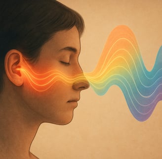sound as a line going into your ear as color