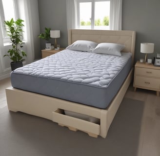 Double Divan Bed with Mattress affiliate link.