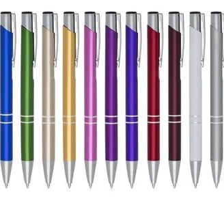 Caneta Metálica Premium com Detalhes Cromados