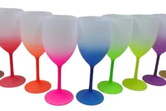 taça de vinho degradê acrílico personalizado