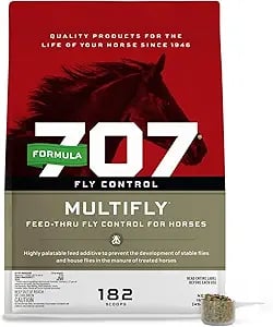 a horse feed for horses in a field