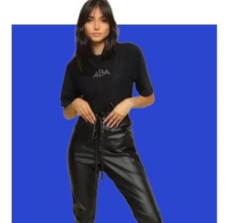 Calça de Couro Sintético - Moda Tendência Viva Lu