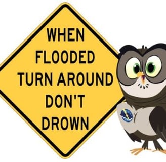 Turn Around Do Not Drown - Flood warning!