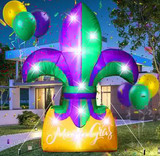 Inflatable Fleur-de-Lis yard decoration