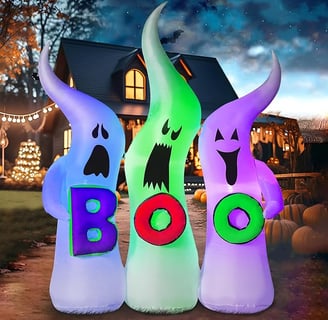 inflatable BOO Halloween decoration