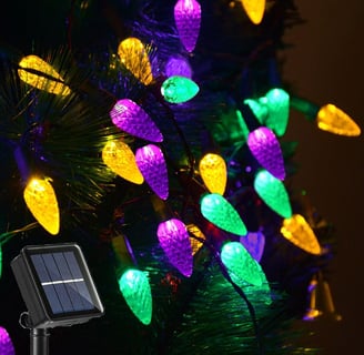 Mardi Gras colored lights