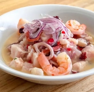 shrimp and fish ceviche