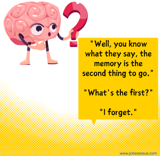 Well, you know what they say, the memory is the second thing to go. What's the first? I forget.