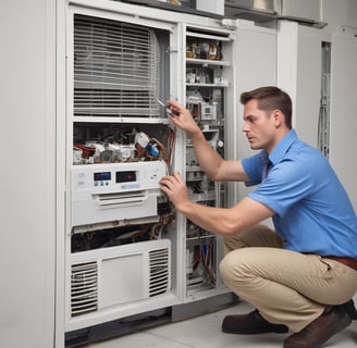 Expert technician at work – AC Repair Service in Greater Noida for fast, reliable cooling solutions!