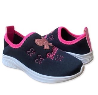 Tenis Escolar Menina Barbi Bi - Preto