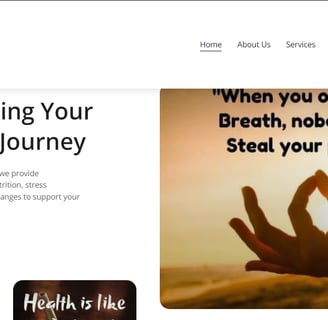 Empowering Your Wellness Journey Section on Home Page of Wellness Website