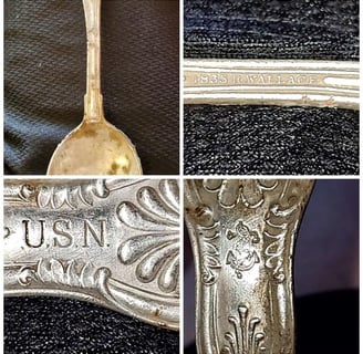 antique USN silver spoon