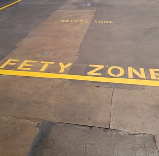safety zone warehouse striping stencil in alexandria