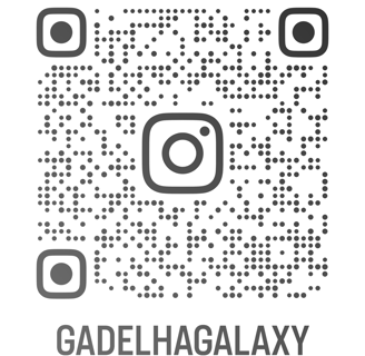 a qr coder with the words gadelhagalaxy on it