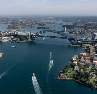 aerial view of sydney