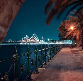 walking street of sydney at night