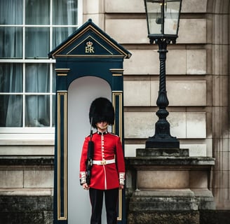 a british royal guard standing