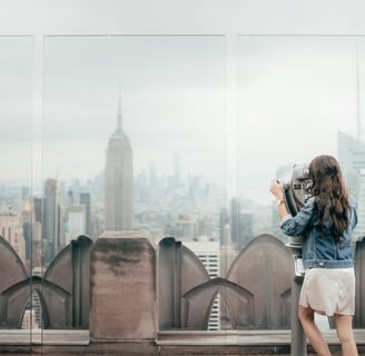 New York from the roof top of the building