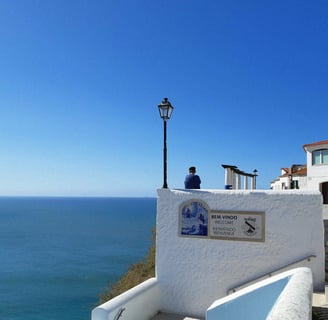 Vue panoramique depuis le Sitio de Nazaré, Portugal
