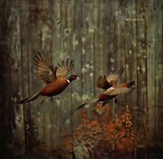 Pheasant taking flight from a wood in England. Peter Pickering's tale of disappointment