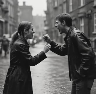 Paar in hitziger diskussion. Streit, sich anschreien