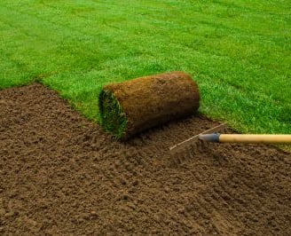 a roll of turf turf with a roll of turf