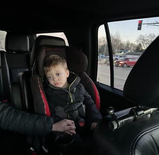 Gage in the car :)