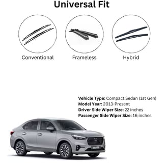 Wiper blade size for Honda Amaze – 24 inch and 14 inch