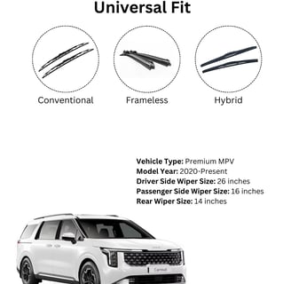 Graphite-coated wiper blade for Kia Carnival windshield