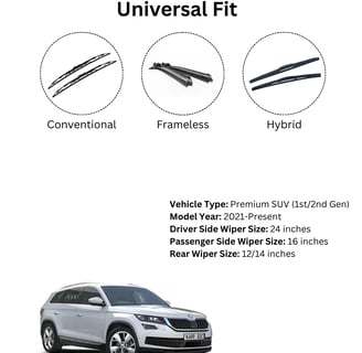 Wiper sizes for Skoda Kodiaq – 26 inch, 18 inch, 14 inch
