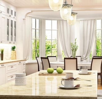 Upgraded lighting in a modern kitchen