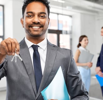 Working with an experienced real estate agent to buy a home.