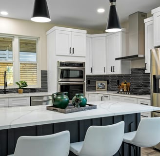 Modern Kitchen with stainless steel appliances