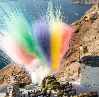 Spectacular firework show by Santorini Fireworks for an unforgettable celebration.